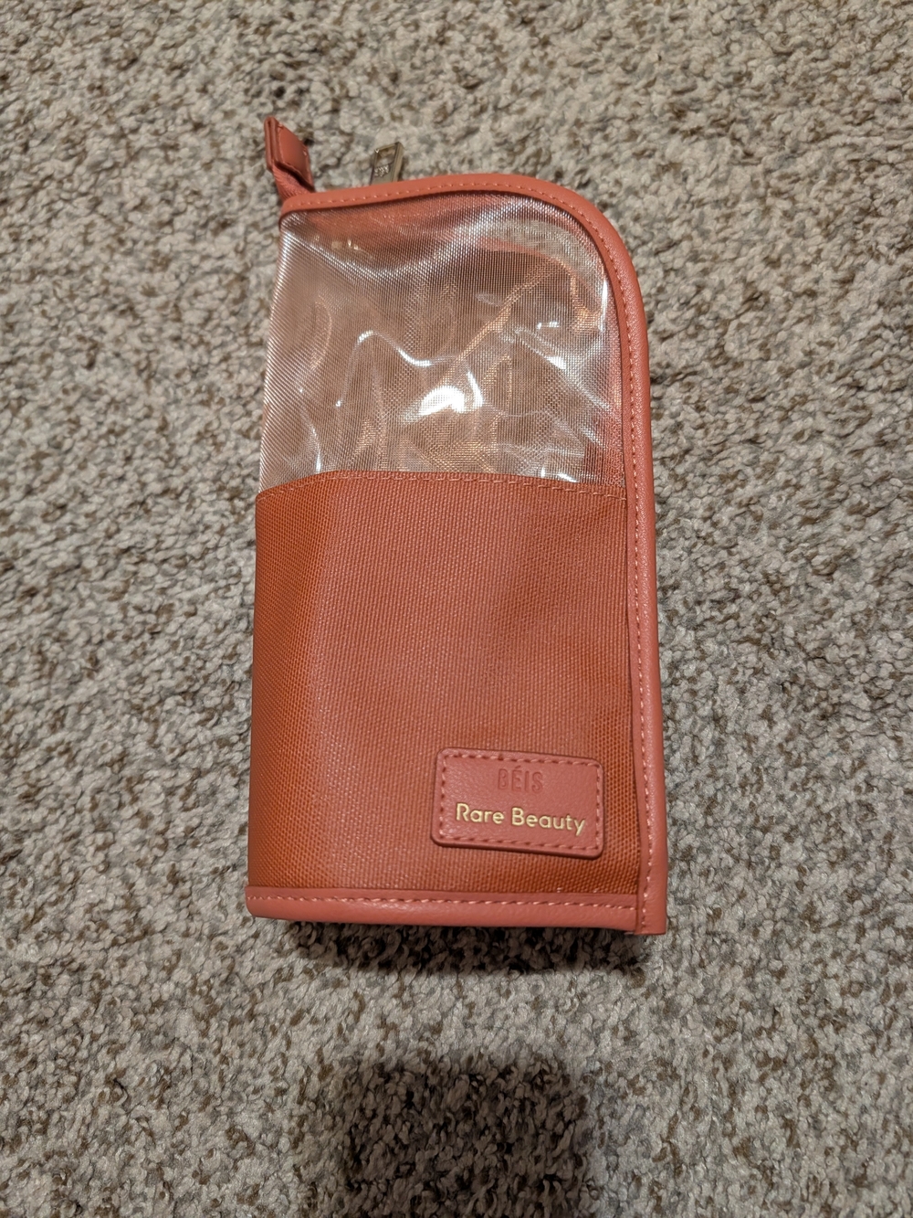 Beis x Rare Beauty Coral Brush Pouch